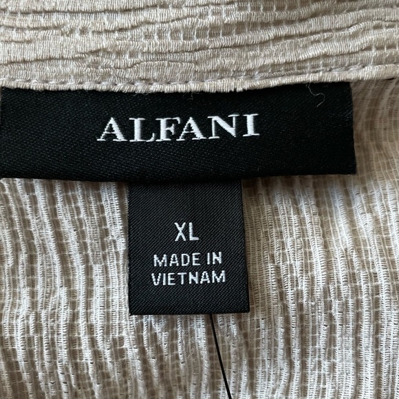 Alfani Blouse Pleated Collared V-Neck Top Solid Sz XL - Picture 8 of 9